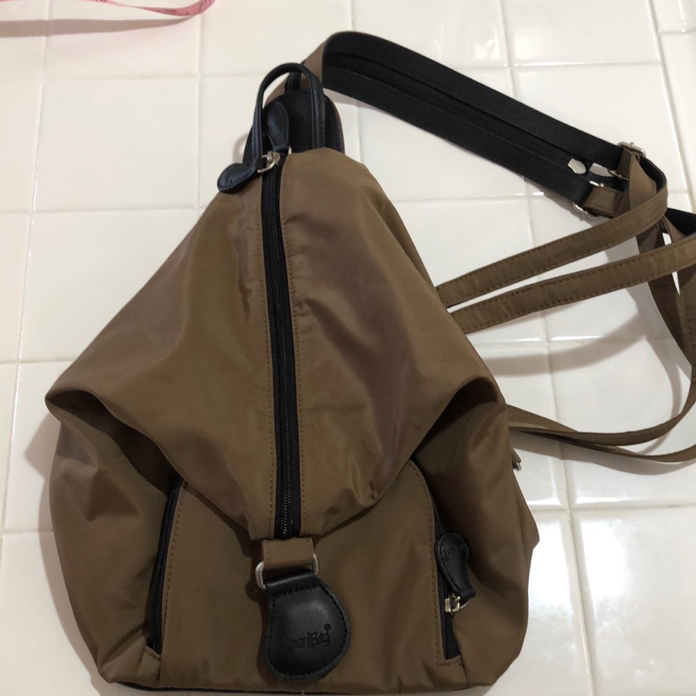 Kipling Olive Backpack with Black Details